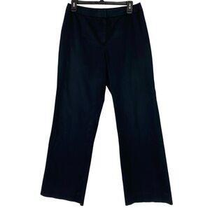 Lafayette 148 Trouser Pants Womens Size 8 Petite Black Slacks Work Pant Wide Leg